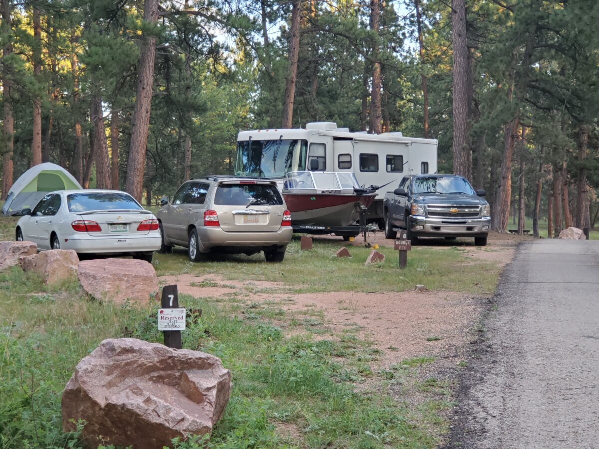 Camping at South Meadows Campground, Woodland Park CO