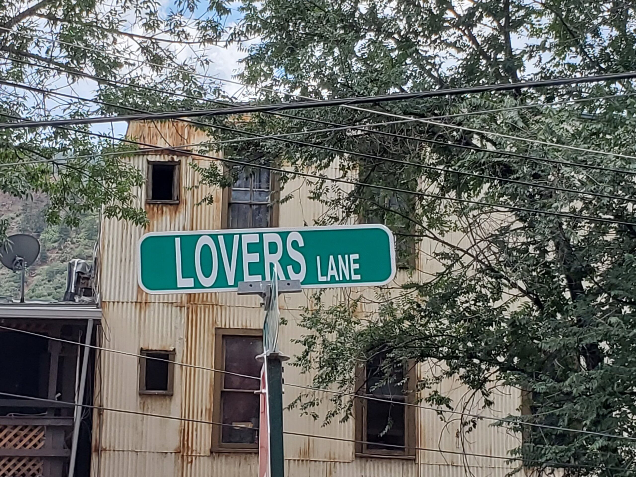 Lovers Lane Street Sign