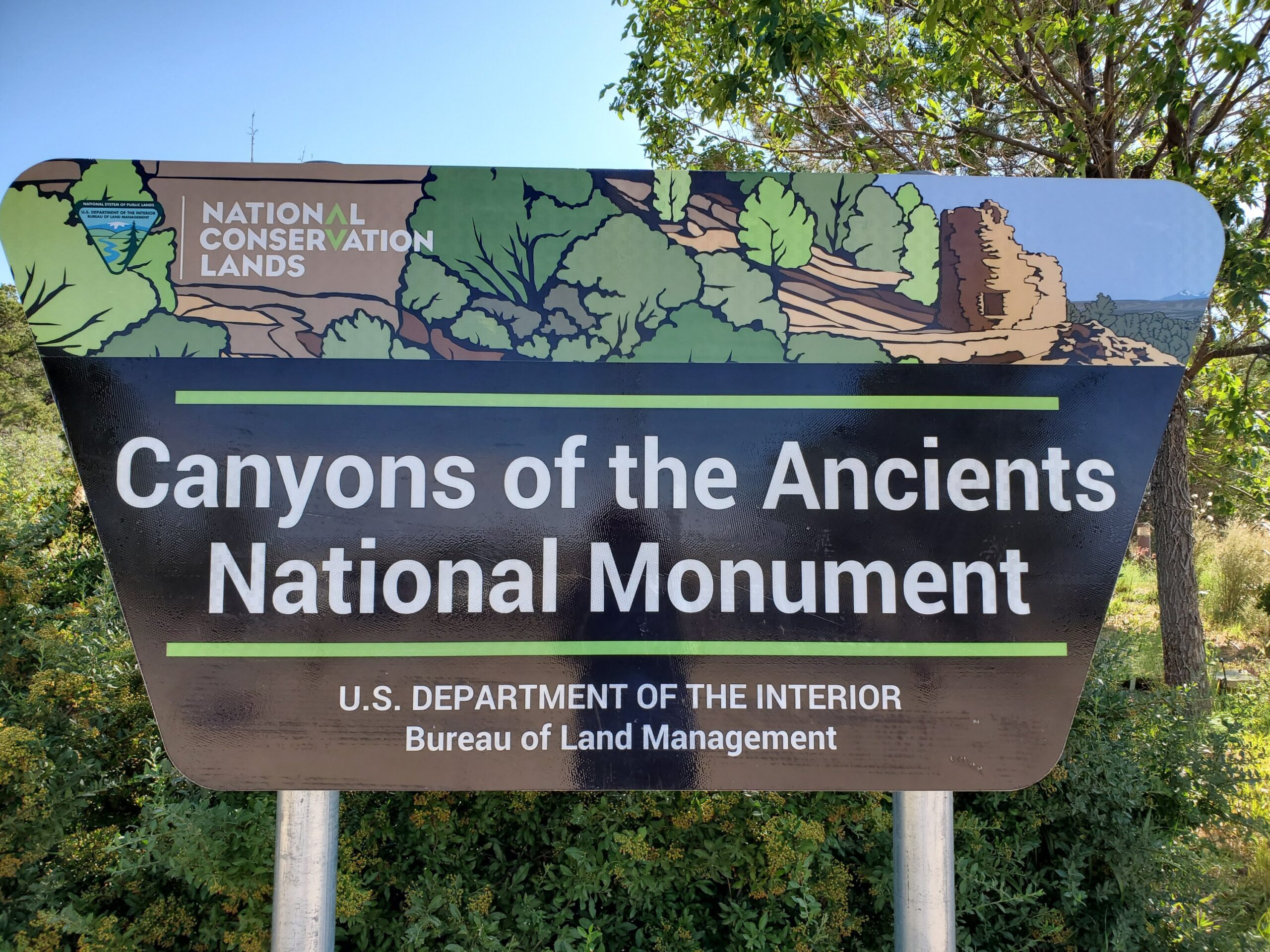 Canyons of the Ancients N.M. Sign