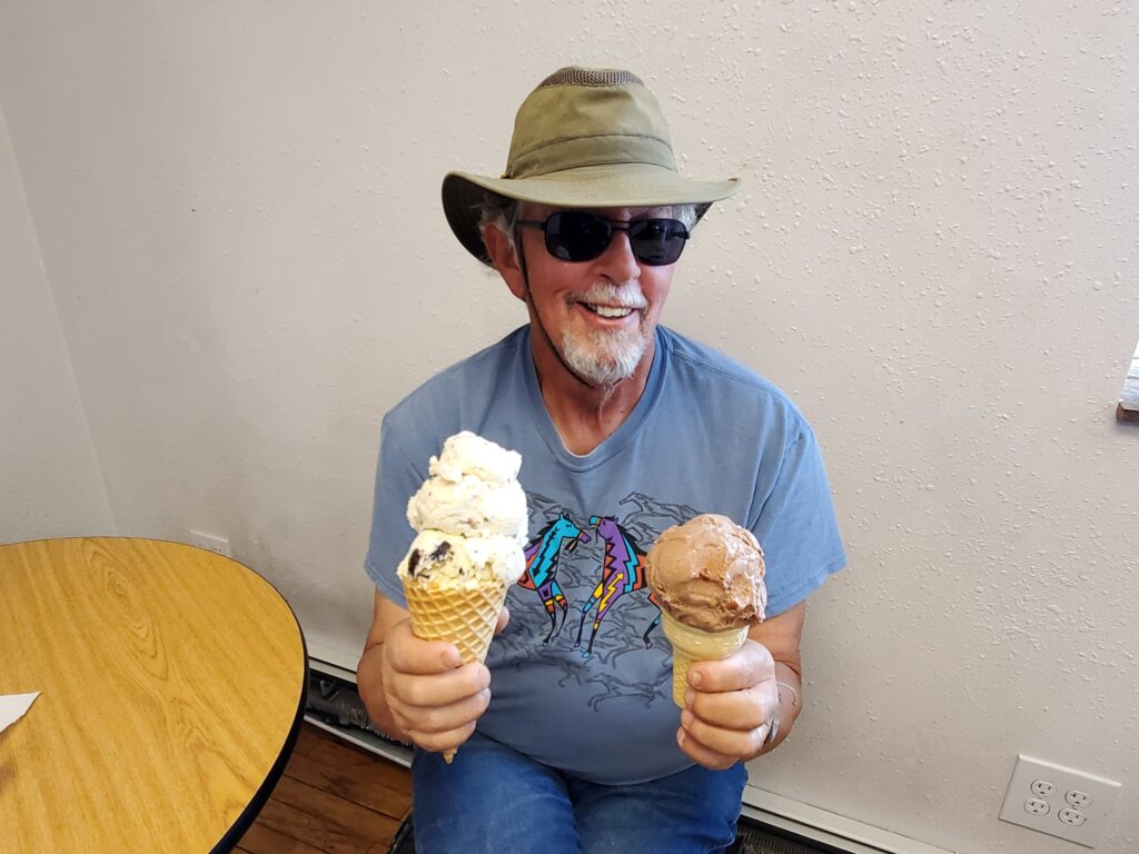 A double and a baby cone from Farson's