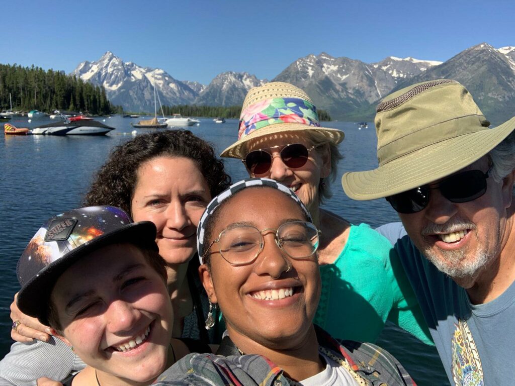 Family at Lake in Grand Teton NP