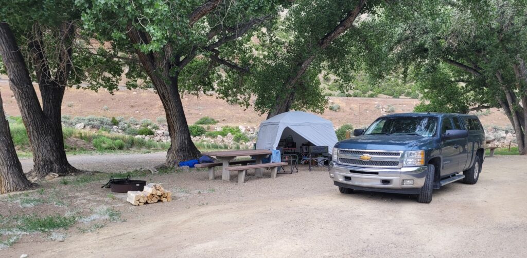 Camping at Boysen State Park, WY