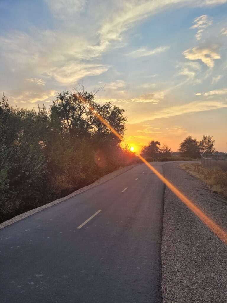 Sunset on the Jordan River Parkway, UT